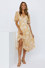 Julianne Midi Dress Yellow