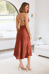 Time To Get Down Maxi Dress Brown