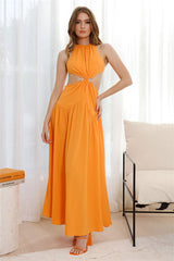 Pleasant Living Midi Dress Orange