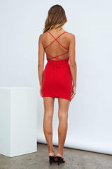 Party Tricks Dress Red