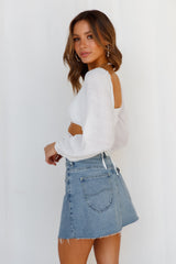 Clip It Crop Top White