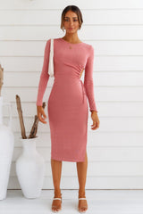 I Crave It Dress Midi Dress Pink