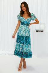 Sweet Views Midi Dress Aqua