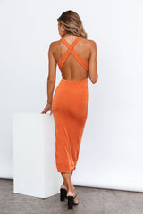 Question Time Maxi Dress Orange