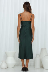 First Times Midi Dress Dark Green