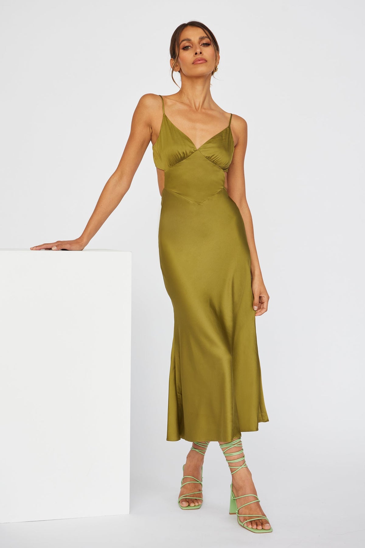 Sunrise Street Midi Dress Green