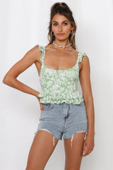 So Ready For This Crop Top Green