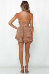 Made Of Liquid Gold Romper Mocha