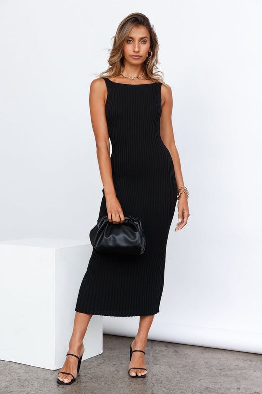 Maddison Midi Dress Black