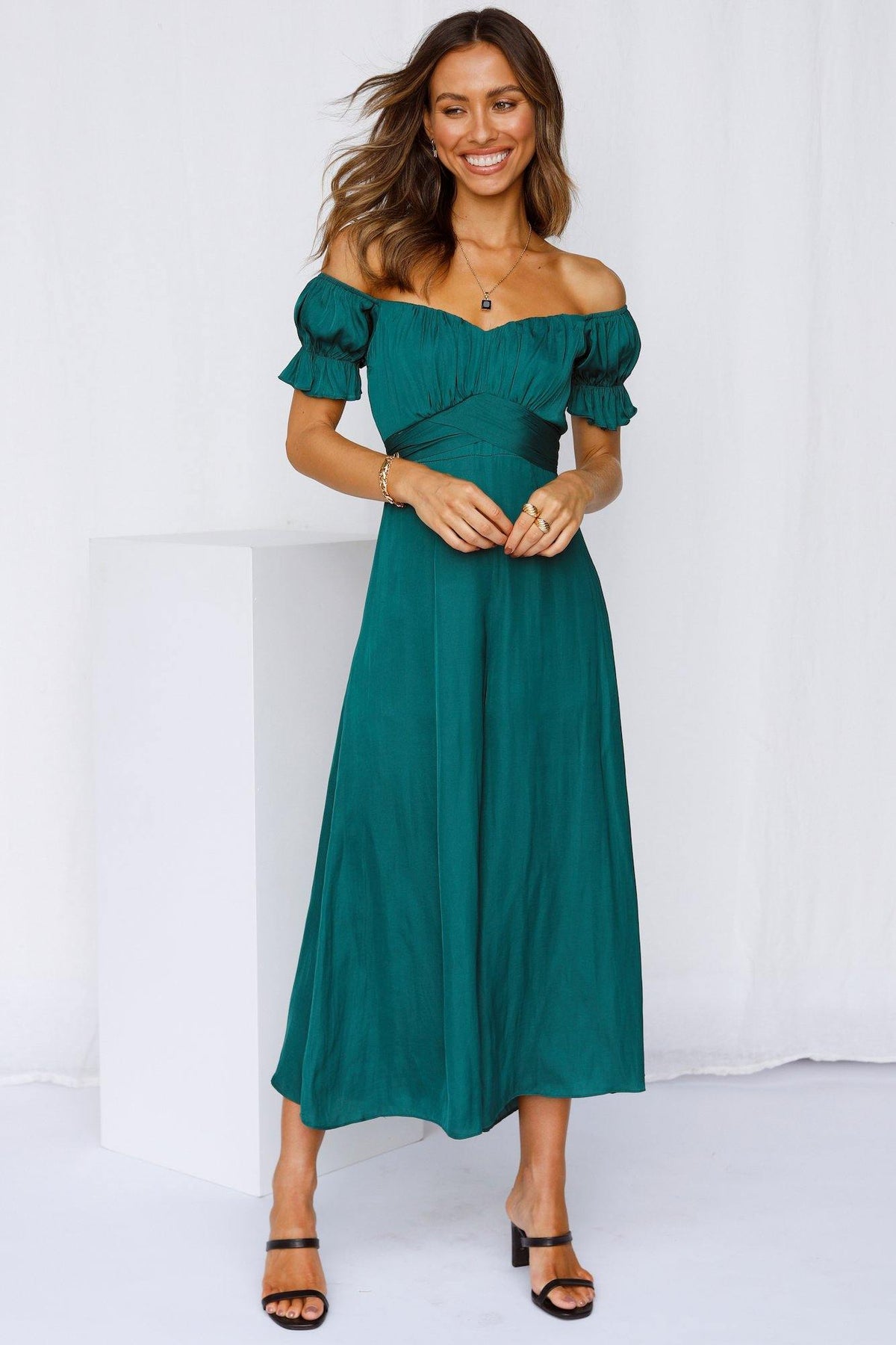 Pour Another One Jumpsuit Forest Green