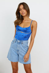 New Rules Crop Top Blue