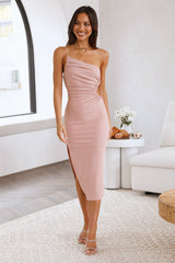 Smooth Lines Midi Dress Blush