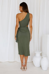 Airplane Mode Midi Dress Green