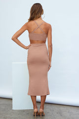 Isabelle Midi Dress Brown