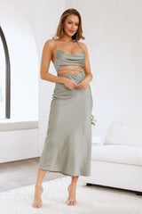 Late Night Drives Maxi Dress Khaki