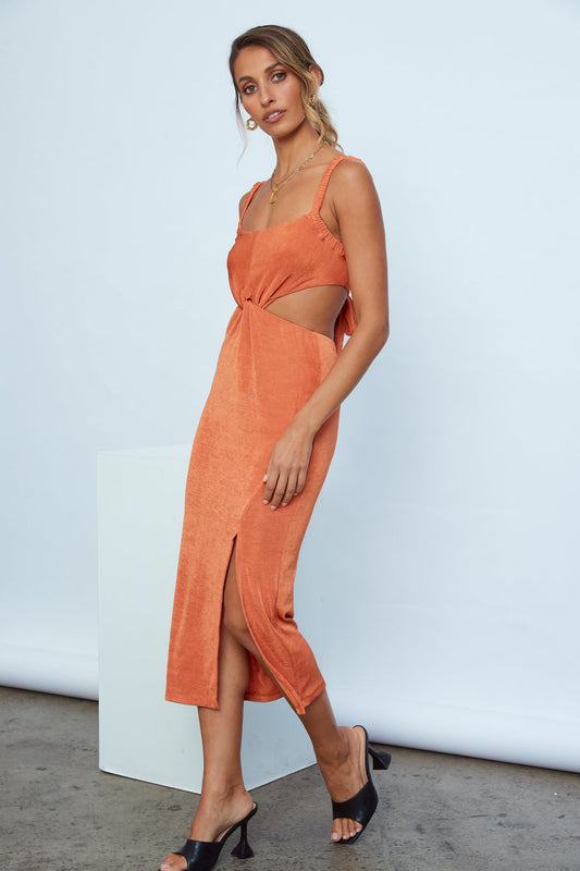 Im Yours Midi Dress Orange