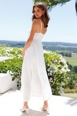 Chain Of Daisies Maxi Dress White