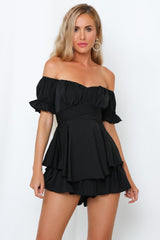 Proper Credit Romper Black