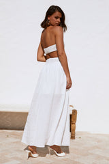 Iconic Revival Maxi Skirt White