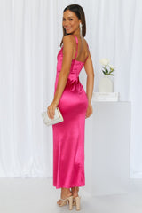 Check It Out Midi Dress Hot Pink