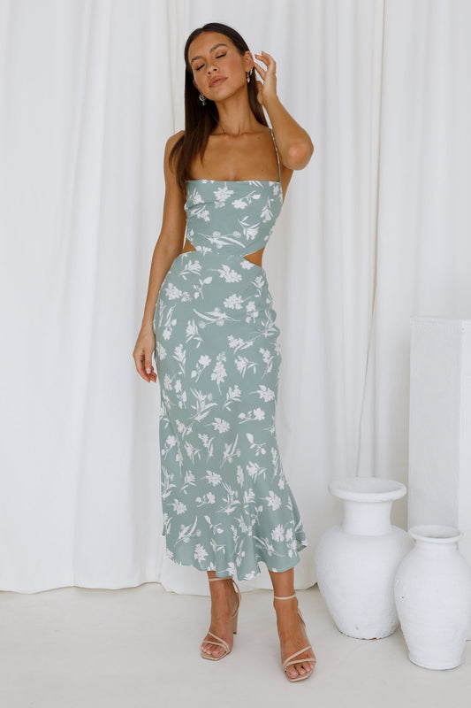 Dream Catching Maxi Dress Green