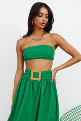 Iconic Revival Maxi Skirt Green