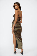 Disco Girl Maxi Dress Bronze