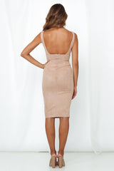 Give Me One More Minute Midi Dress Mocha