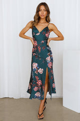 No Yesterday Maxi Dress Forest Green