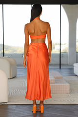 RUNAWAY Fate Maxi Dress Orange