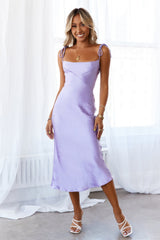 Slip Into The Night Midi Dress Lavender