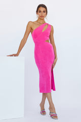 Ring Ring Midi Dress Hot Pink