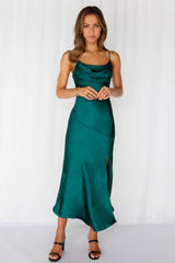 Lychee Martini Midi Dress Forest Green