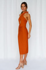 TV On The Weekend Midi Dress Rust