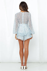 Glitter Beneath My Feet Romper Blue