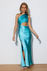 Poker Faced Maxi Dress AQUA BLUE