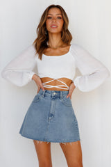 Clip It Crop Top White