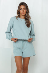 HELLO MOLLY Laidback Lover Top Duck Egg Blue