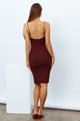 Under The Summer Skies Midi Dress Chocolate