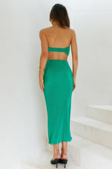 Balancing Act Maxi Skirt Green