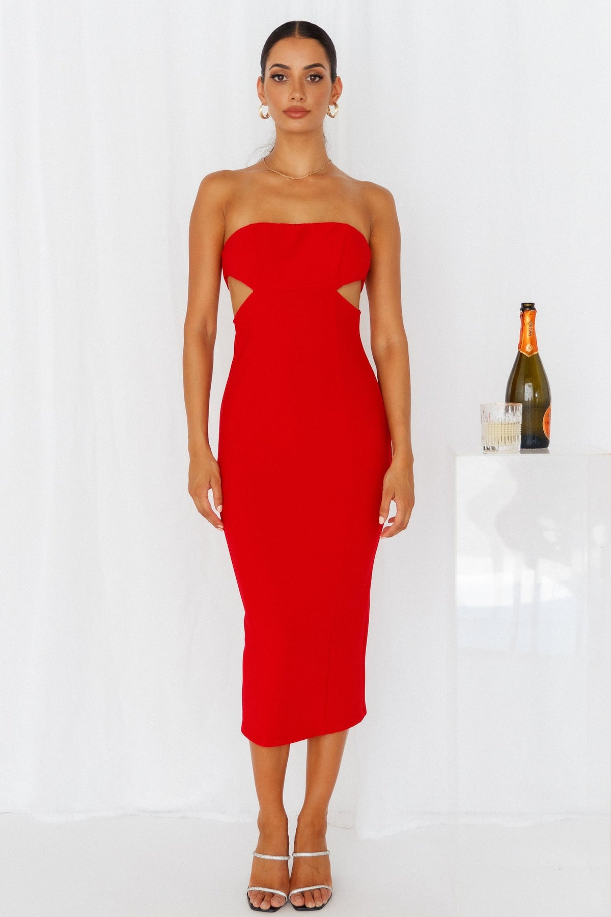 Twinkling By Midi Dress Red