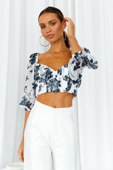 Pretty Polly Crop Top White