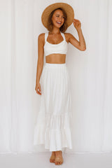 Angelic Vibes Crop White