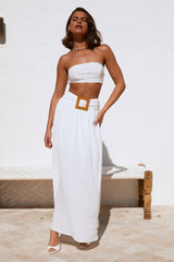 Iconic Revival Maxi Skirt White