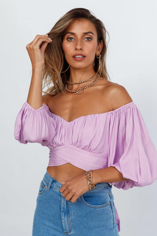 Living Doll Crop Top Lilac