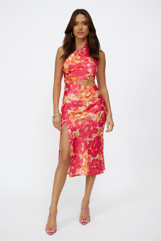 Blissful Heart Midi Dress Floral