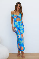 Playing The Field Maxi Dress Blue