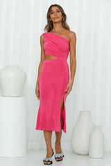 Block It Out Midi Dress Hot Pink