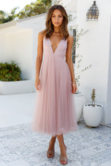 Kiss The Girl Midi Dress Blush