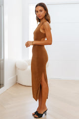 Question Time Maxi Dress Brown